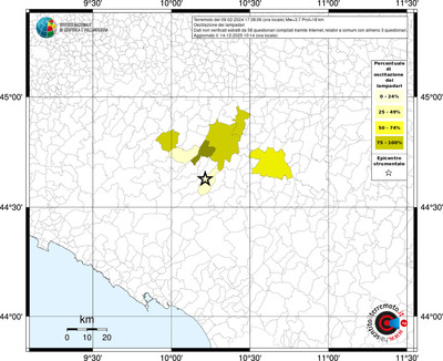Mappa territorio comunale con almeno 3 questionari