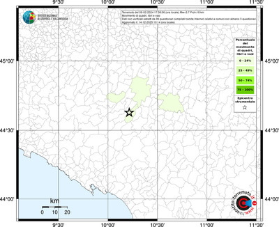 Mappa territorio comunale con almeno 3 questionari