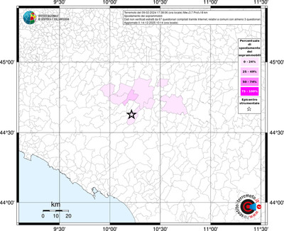 Mappa territorio comunale con almeno 3 questionari