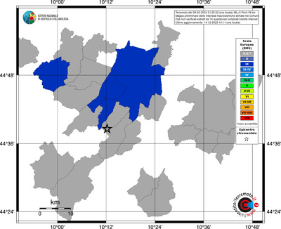Mappa EMS - territori comuni