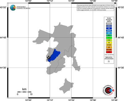Mappa EMS - territori comuni