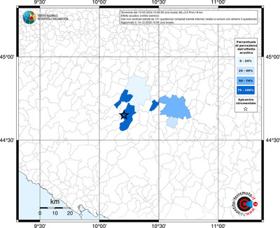 Mappa territorio comunale con almeno 3 questionari