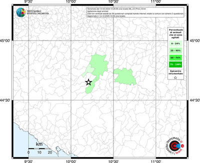 Mappa territorio comunale con almeno 3 questionari
