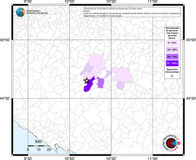 Mappa territorio comunale con almeno 3 questionari