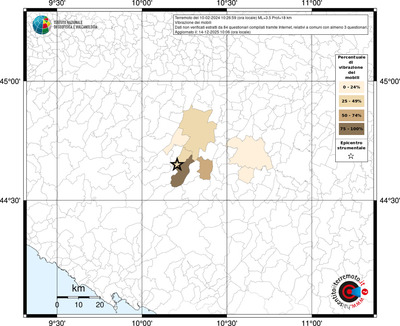 Mappa territorio comunale con almeno 3 questionari