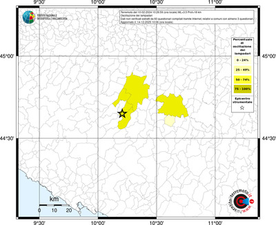 Mappa territorio comunale con almeno 3 questionari