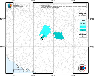 Mappa territorio comunale con almeno 3 questionari