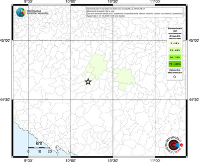 Mappa territorio comunale con almeno 3 questionari