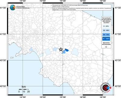 Mappa territorio comunale con almeno 3 questionari