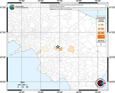Mappa territorio comunale con almeno 3 questionari