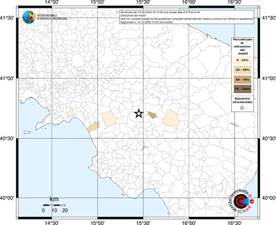 Mappa territorio comunale con almeno 3 questionari
