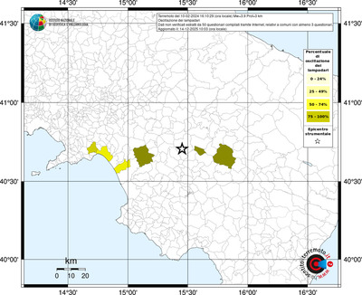 Mappa territorio comunale con almeno 3 questionari