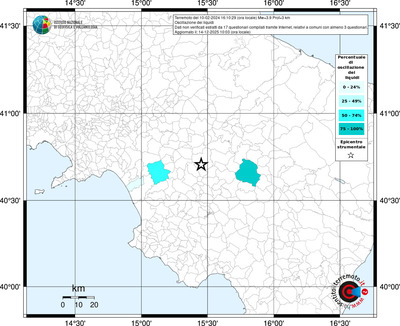 Mappa territorio comunale con almeno 3 questionari