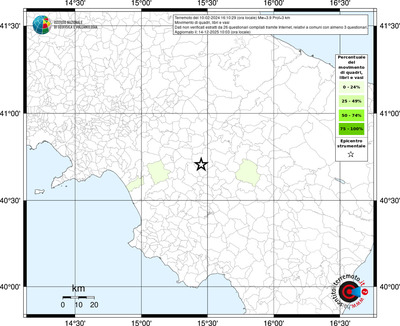 Mappa territorio comunale con almeno 3 questionari