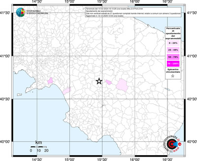 Mappa territorio comunale con almeno 3 questionari