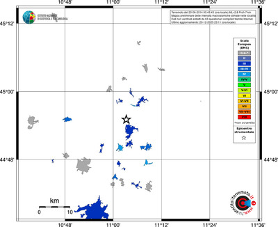 Mappa EMS - territori località
