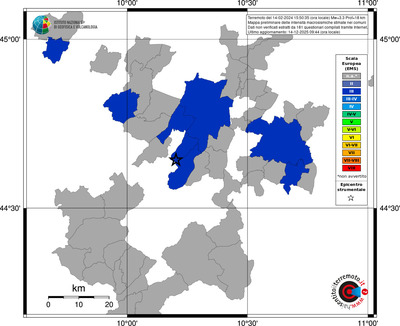 Mappa EMS - territori comuni
