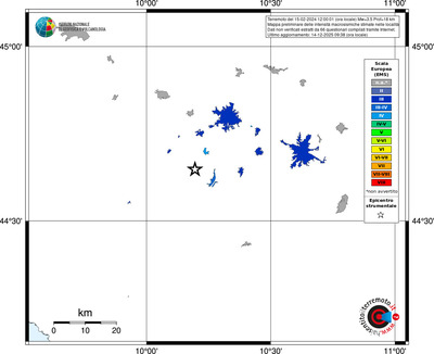 Mappa EMS - territori località