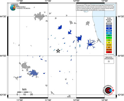 Mappa EMS - territori delle località