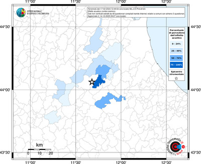Mappa territorio comunale con almeno 3 questionari