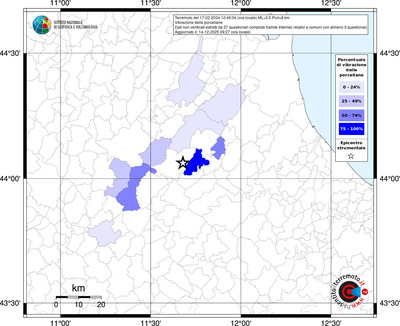 Mappa territorio comunale con almeno 3 questionari
