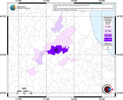 Mappa territorio comunale con almeno 3 questionari