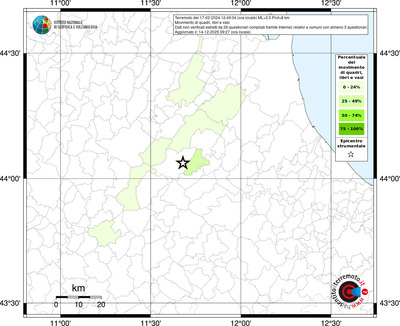 Mappa territorio comunale con almeno 3 questionari