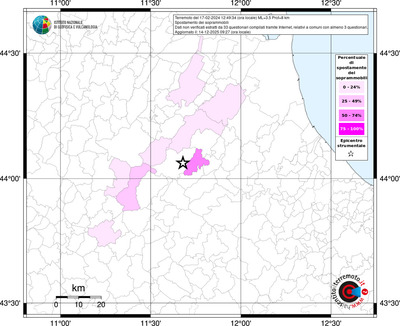 Mappa territorio comunale con almeno 3 questionari
