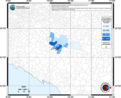 Mappa territorio comunale con almeno 3 questionari