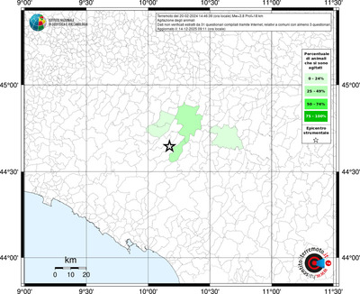 Mappa territorio comunale con almeno 3 questionari