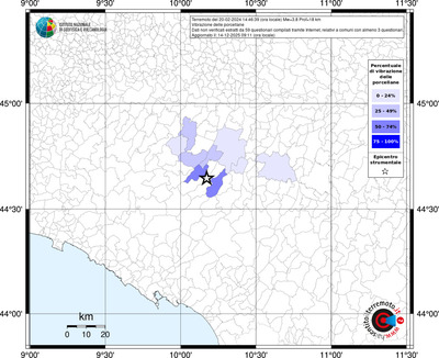 Mappa territorio comunale con almeno 3 questionari