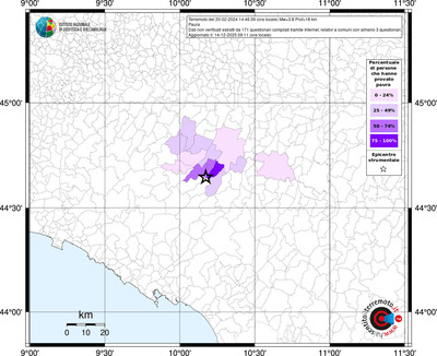 Mappa territorio comunale con almeno 3 questionari