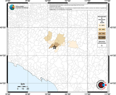 Mappa territorio comunale con almeno 3 questionari