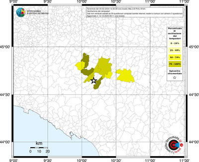 Mappa territorio comunale con almeno 3 questionari