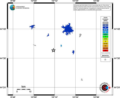 Mappa EMS - territori località