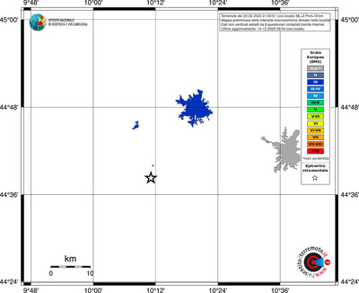Mappa EMS - territori località