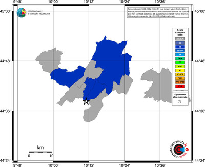 Mappa EMS - territori comuni