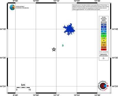 Mappa EMS - territori località