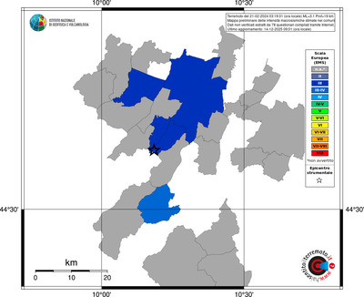 Mappa EMS - territori comuni