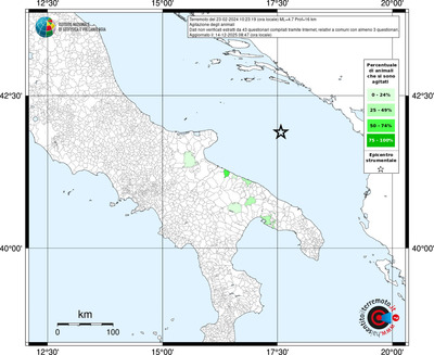 Mappa territorio comunale con almeno 3 questionari