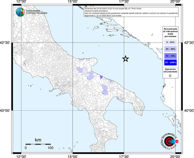 Mappa territorio comunale con almeno 3 questionari