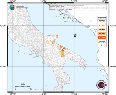 Mappa territorio comunale con almeno 3 questionari