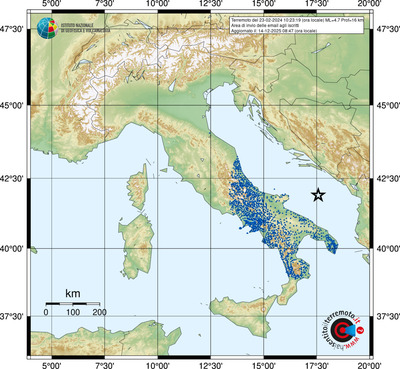 Area di invio delle email agli iscritti