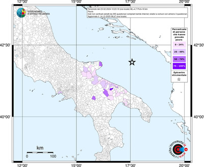 Mappa territorio comunale con almeno 3 questionari