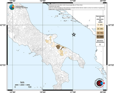 Mappa territorio comunale con almeno 3 questionari