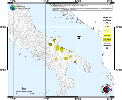 Mappa territorio comunale con almeno 3 questionari