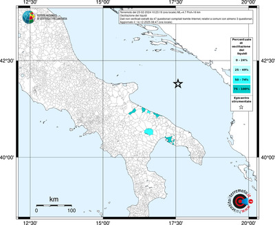 Mappa territorio comunale con almeno 3 questionari