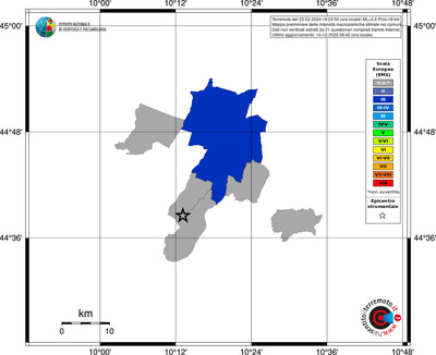 Mappa EMS - territori comuni