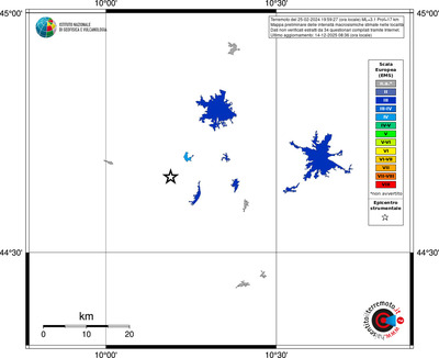 Mappa EMS - territori località