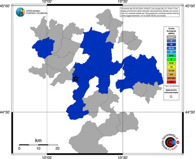 Mappa EMS - territori comuni